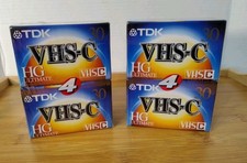 TDK VHS-C HG Ultimate TC-30 2 -4 Pack Blank Videocassettes Tapes NEW 8 Total  