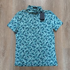 G/FORE Polo Turqoise Camo Mons Pique Performance Polo NWT 120