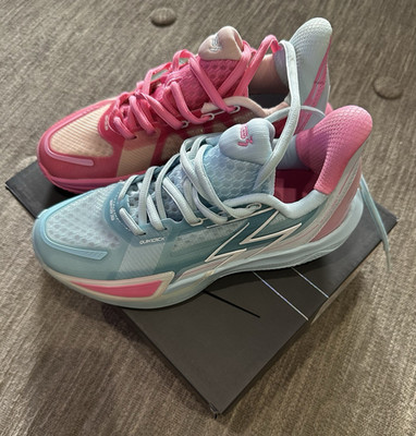 361° BIG3 Unisex Kids Basketball Lace-Up Mesh Sneakers Pink/Blue EU 36