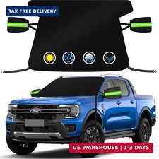 Car Windshield Cover for Ice and Snow, 600D Oxford Fabric Windshield Snow Cover