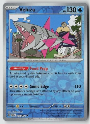 Veluza 45/142 Uncommon Stellar Crown Pokemon Reverse Holo Near Mint