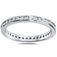1/2ct Diamond Channel Set Eternity Ring 14K White Gold Wedding Band