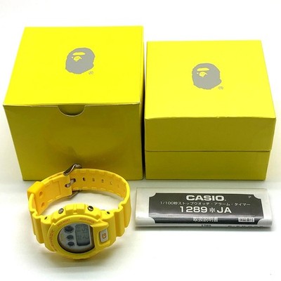 G-SHOCK x A Bathing Ape DW-6900 Yellow Watch Limited Unused | eBay G-SHOCK x A Bathing Ape DW-6900 Yellow Watch Limited Unused | eBay