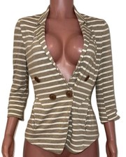 bailey 44 Soft Stretch Stripe Jacket Double Breasted Lined S Gently Used Pockets