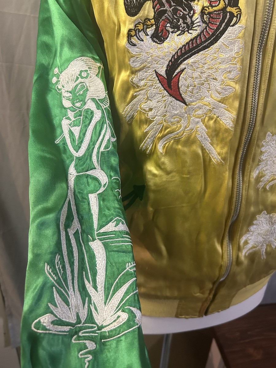 Ed Hardy Tattoo Sukajan Souvenir Jacket Y2K Style Men's Size M