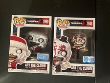 Funko Pop! Movies: (Santa) ART THE CLOWN #1990 & 1948 Terrifier 3!!!