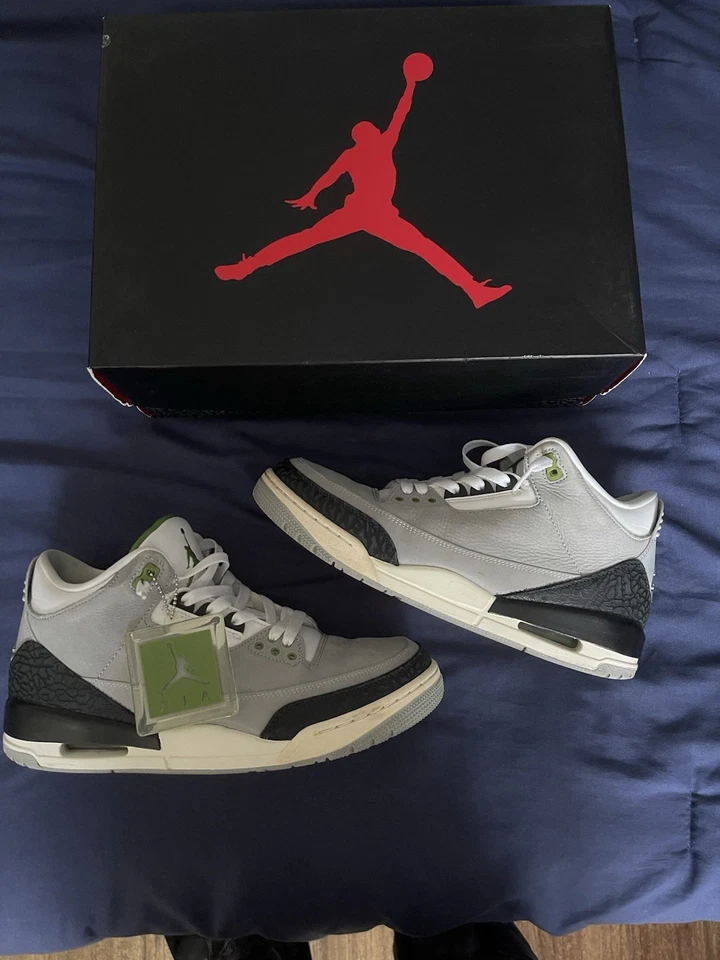 Air Jordan 3 Retro 'Clorofila' Talla 10.5 EE. UU. Foto 4 de 4
