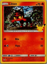 Litten 15/25 Holo McDonald's 25th Anniversary Promos