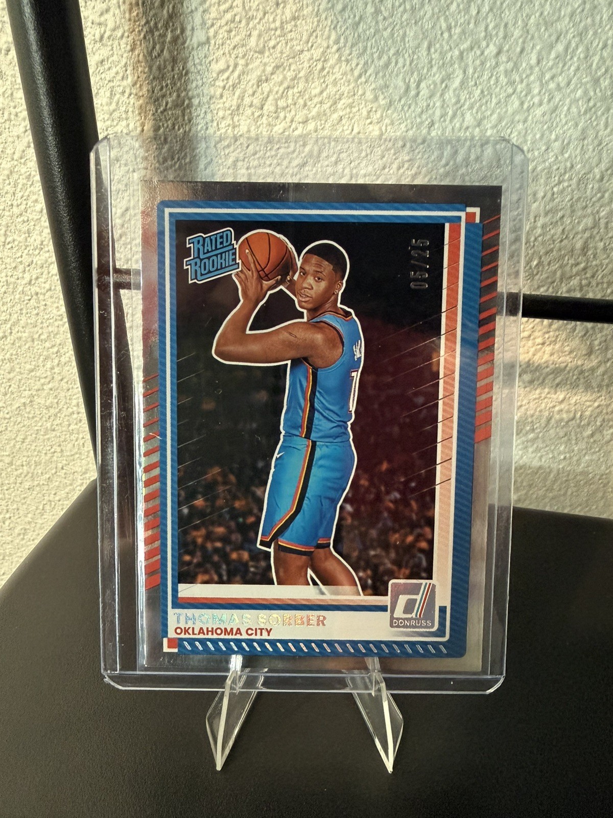 Panini 2025-26 Donruss Rated Rookie Thomas Sorber Thunder #9 /25