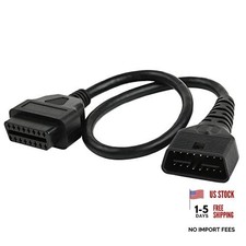 Full 16 Pin OBD2 OBD II Male to Female Extension Cable Cord 50CM/20INCH