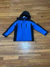 Reebok Boys 3 in 1 Jacket Small 8 Blue Full Zip Hooded Insulated Coat NWT 149