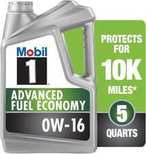 Mobil 1 Advanced Fuel Economy Full Synthetic Motor Oil 0W-16, 5 Quart 41.59 per gallon