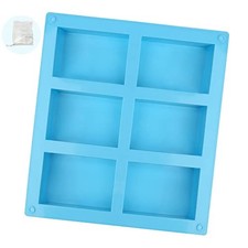 Seifenform Rechteckig 6-teilig für DIY Handwerk - Blau