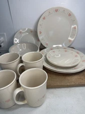 Vintage Corelle Forever Yours Dinnerware Set 16-Pc Set Service for 4