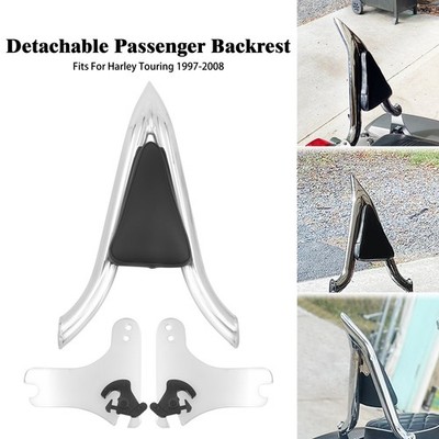 Chrom Abnehmbar Rückenlehne Sissybar für Harley Touring Road Electra Glide 97-08