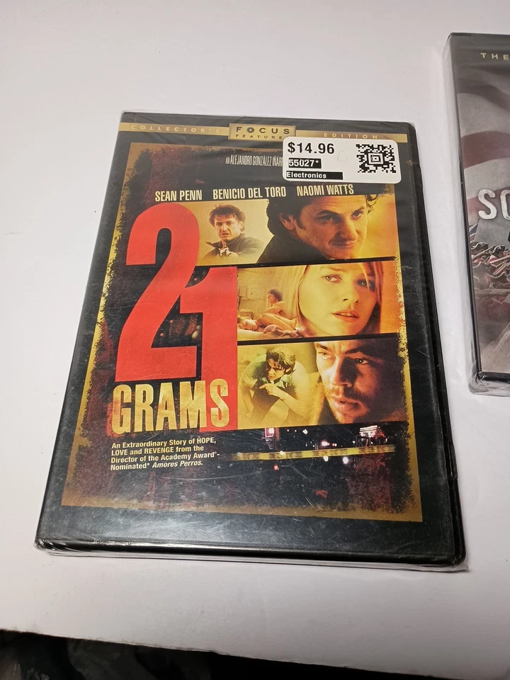 21 Grams DVD Sean Penn Benecio Del Toro Naomi Watts Brand New Sealed - Image 2 of 4