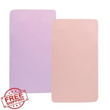 Tontukatu Bassinet Sheet Set 2pk Light Purple Pink