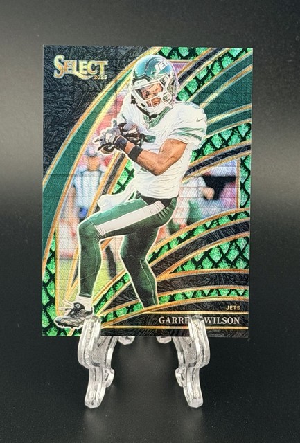 2025 Panini Select Garrett Wilson SP /50 Club Level Dragon Scale Prizm Jets #275