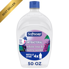 Softsoap Antibacterial Liquid Hand Soap White Tea  Berry Scent 50 Fl Oz Refill