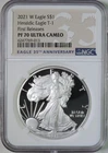 2021 W T-1 Proof American Silver Eagle First Releases NGC PF70 Ultra Cameo