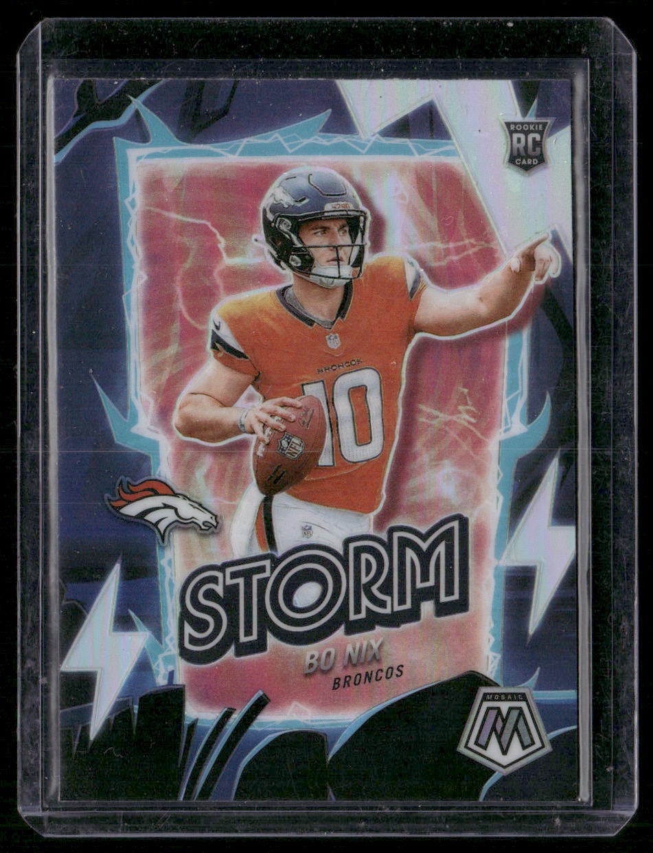2024 Panini Mosaic #13 Bo Nix Storm Silver