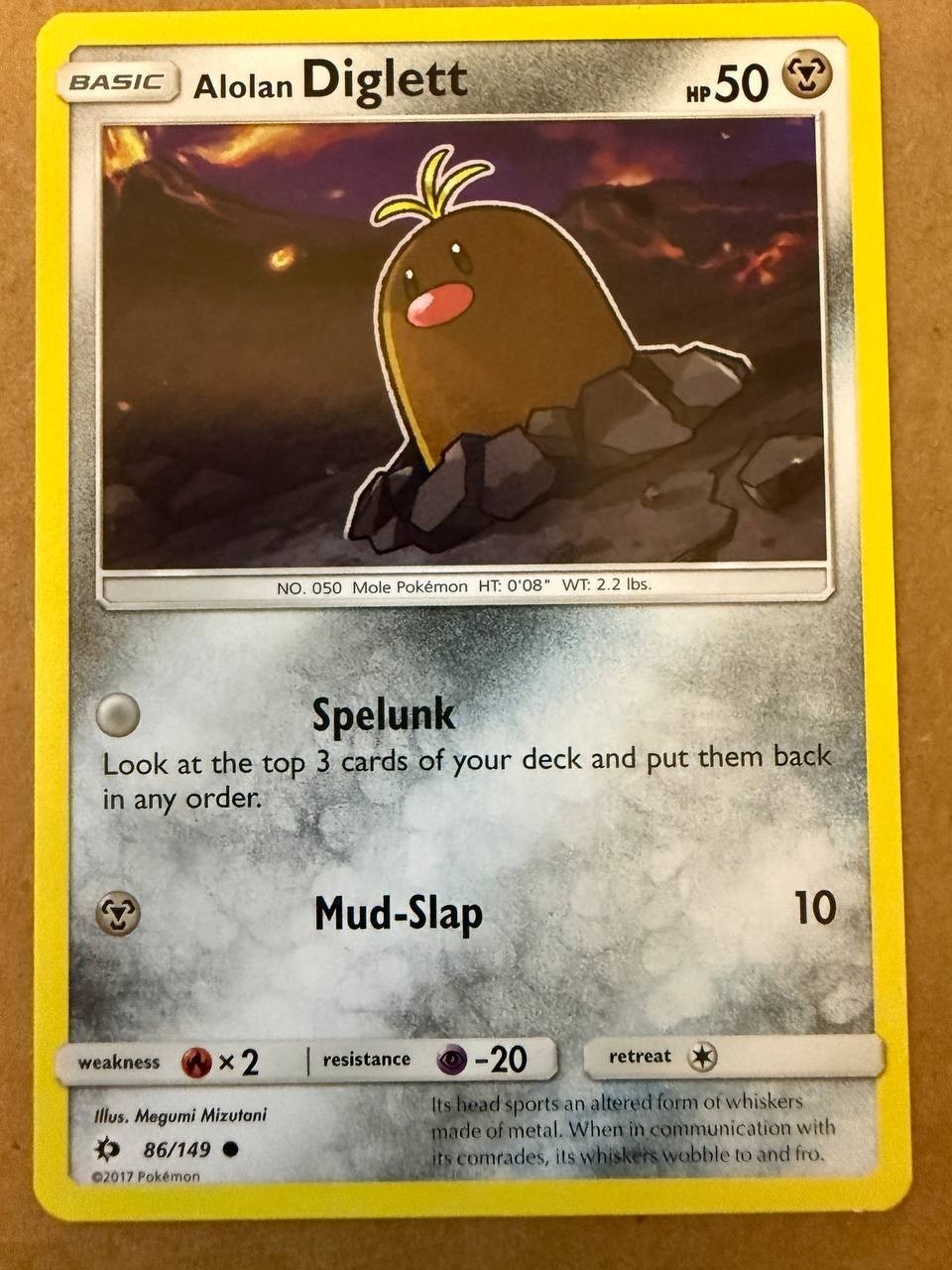 ALOLAN DIGLETT 86/149 SUN & MOON ENGLISH POKEMON TCG