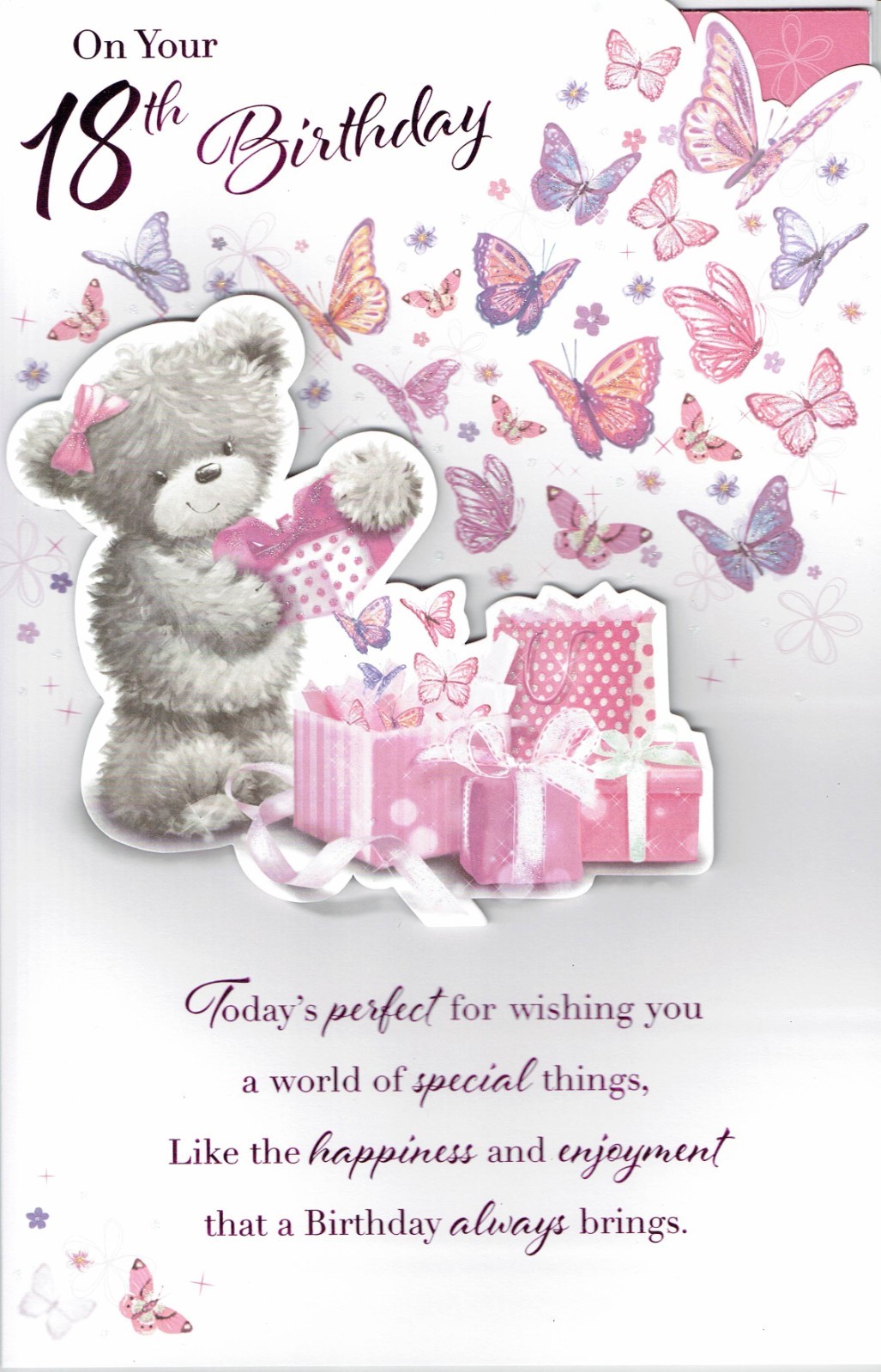 18th BIRTHDAY CARD- FABULOUS EX-LARGE CARD With 8 PAGE INSERT Age 18 Female Cute