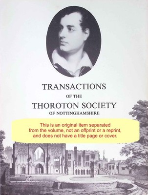 NOTTINGHAM TOWN WALL: PARK ROW EXCAVATIONS 1967. AN ORIGINAL ARTICLE FROM THE TR