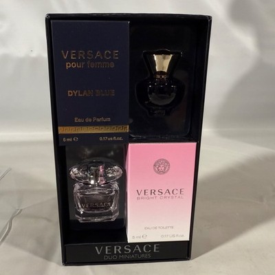 Versace Duo Miniatures Dylan Blue & Bright Crystal 0.17 fl oz Each New