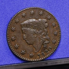 1820 Small Date - Large Cent - XF Details, Cleaned (#60278-L)