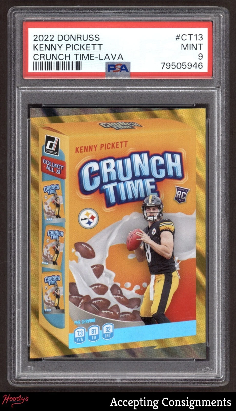 Kenny Pickett Panini Donruss Crunch Time #CT13 Lava