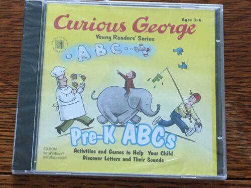 Curious George Pre-K ABCs CD-ROM for ages 3-6 NEW
