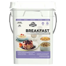 162 Servings Breakfast Emergency Food Supply Kit Survival Bucket 4 Gallon Pail!