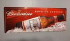 🔥 Vintage Budweiser Cerveza Metal beer Tin Bar Mancave Classic Sign Large