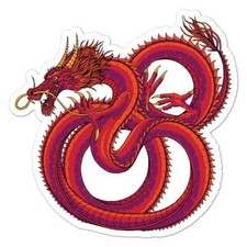 Chinese Dragon, Vinyl Decal Sticker, Indoor Outdoor, 3 Sizes, 8202
