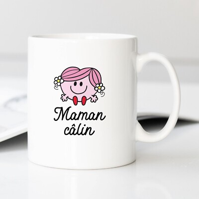Tasse Tasse Keramik weiß MAMAN CALIN COEUR