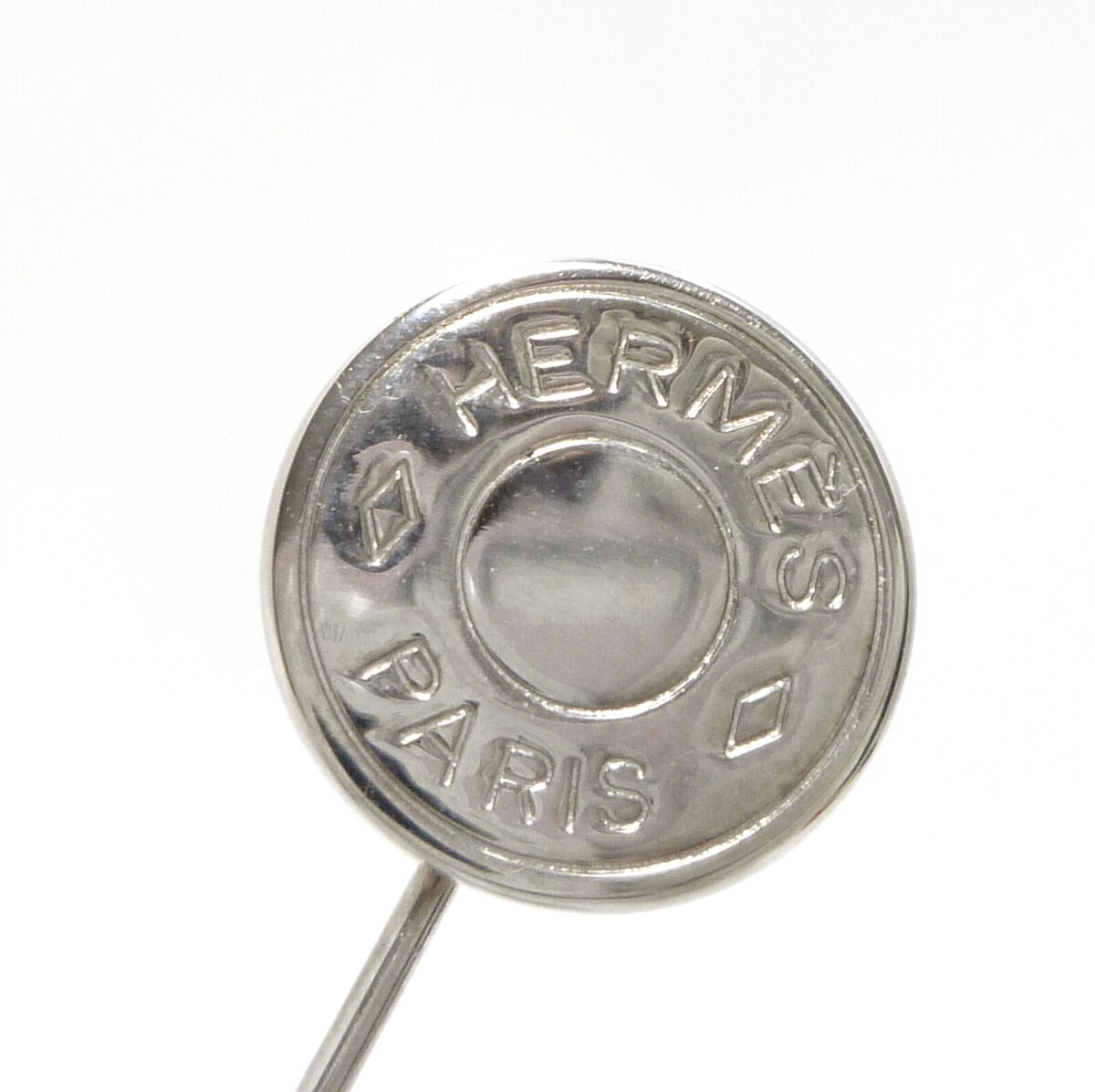 Authentic HERMES BIJOUTERIE FANTAISIE Pin Brooch Silver Authentic HERMES BIJOUTERIE FANTAISIE Pin Brooch Silver