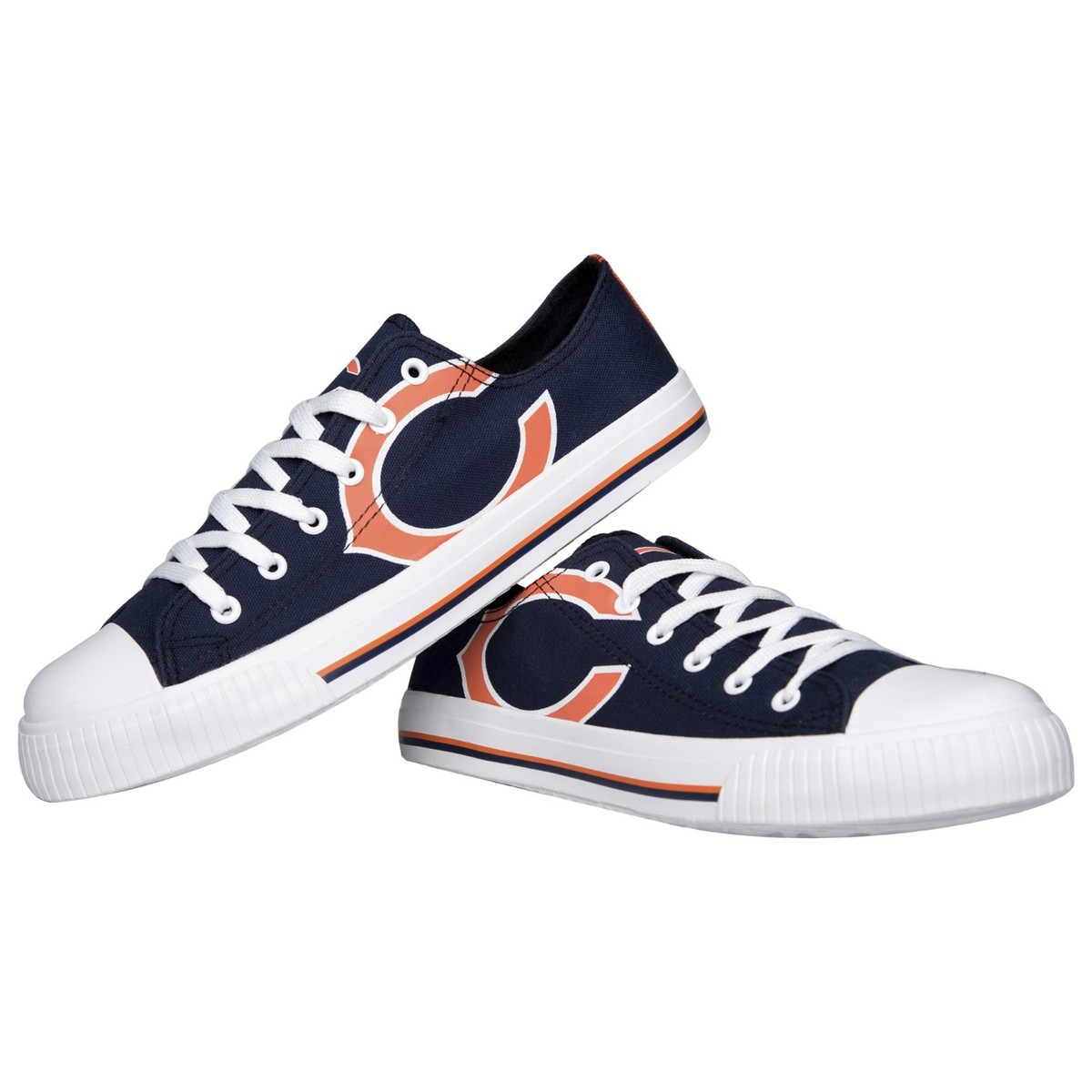 Chicago Bears NFL Men's Low Top Big Logo Canvas Shoes
