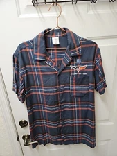 NWT Officially Licensed General Motors Corvette Striped Casual Button Shirt Med
