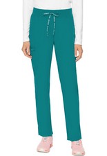 Med Couture Scrubs Women's Jersey Waist Yoga Petite Pant MC7725P TEAL Teal