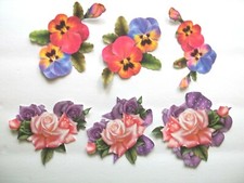 3D UPick New519 Roses Pansies Flowers Frames Scene Scrapbook Card Embellishment