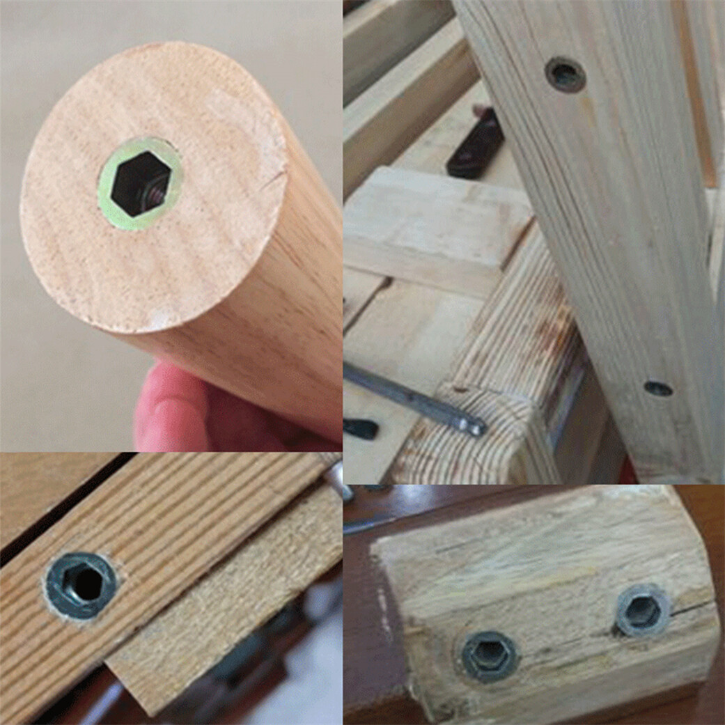 Gewindebuchsen 20-tlg. Set M6 - Einschraubmuttern Für Holz | Kohlenstoffstahl Verzinkt 13mm Länge