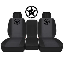 Designcovers 40-20-40 Fronts Fits 14-19 Tundra/Blk Charcoal w Distressed Star