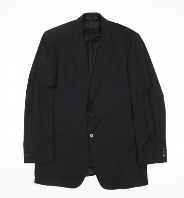 Burton Herren Anzugjacke schwarz Polyestermischung Größe 40 Reg