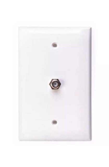 Leviton 40539 MW Midsize Video Wall Jack F Connector White EBay