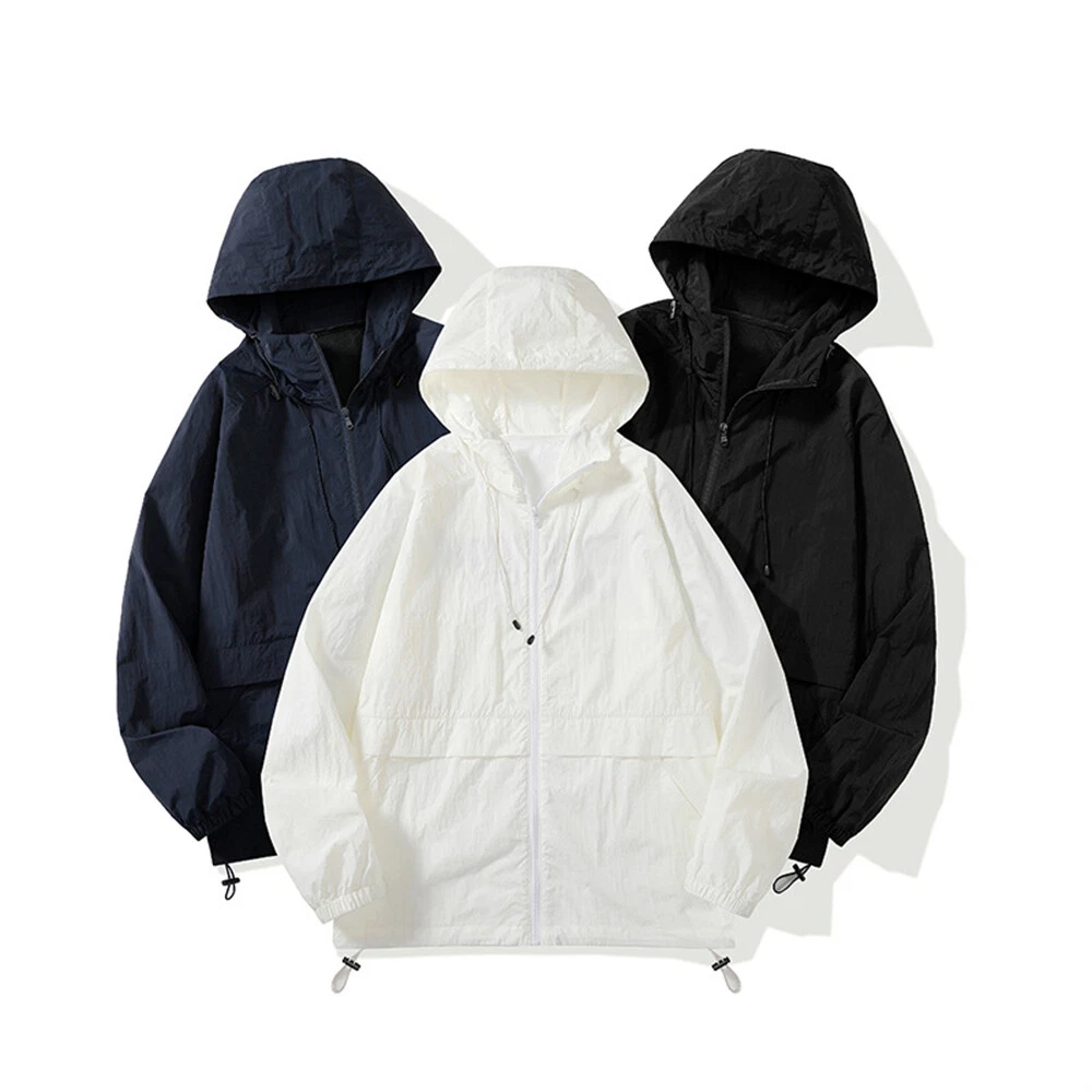 Men's Light Hoodie Sun Protection Outdoor Sports Jacket Long Sleeve T-shirt