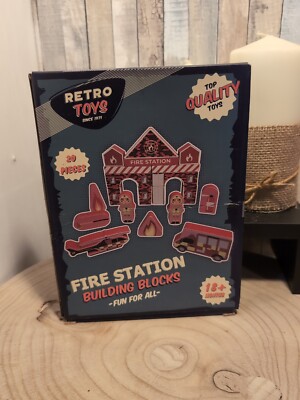 Retro Spielzeug Feuerwache Bausteine