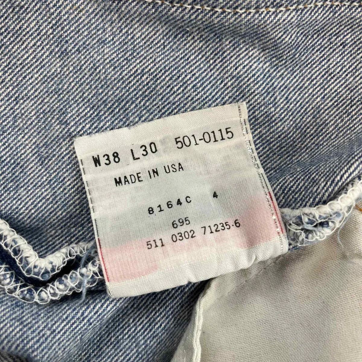 Vintage 2002 Levis 501 Original Fit Blue Denim Jeans Mens 38x30 Button Fly