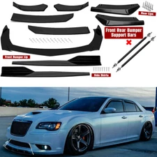 For Chrysler 300 SRT8 Front Rear Bumper Lip Spoiler Splitter Body Kit Side-Skirt