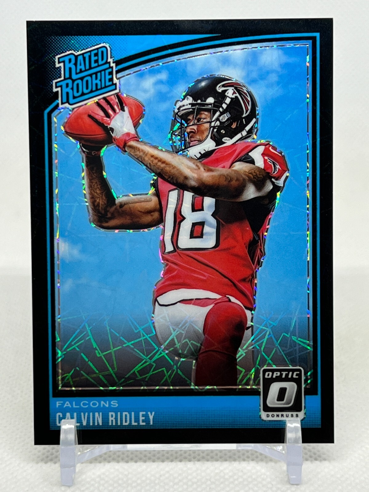 Calvin Ridley 2018 Donruss Optic Black Velocity /25 RC Rookie SSP